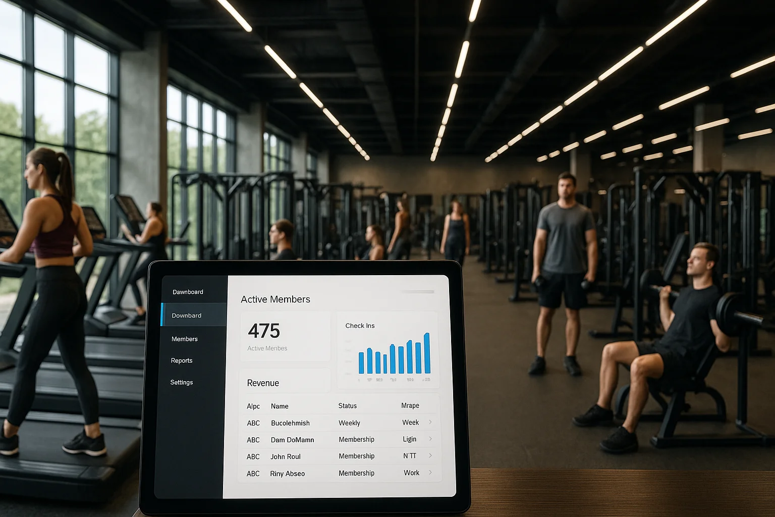 Panel móvil Sistema Gym